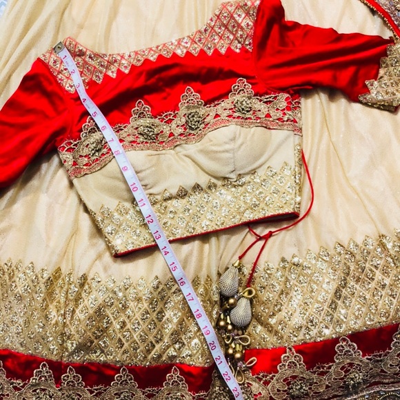 indian bridal wedding lehenga -worn once! - Picture 5 of 7